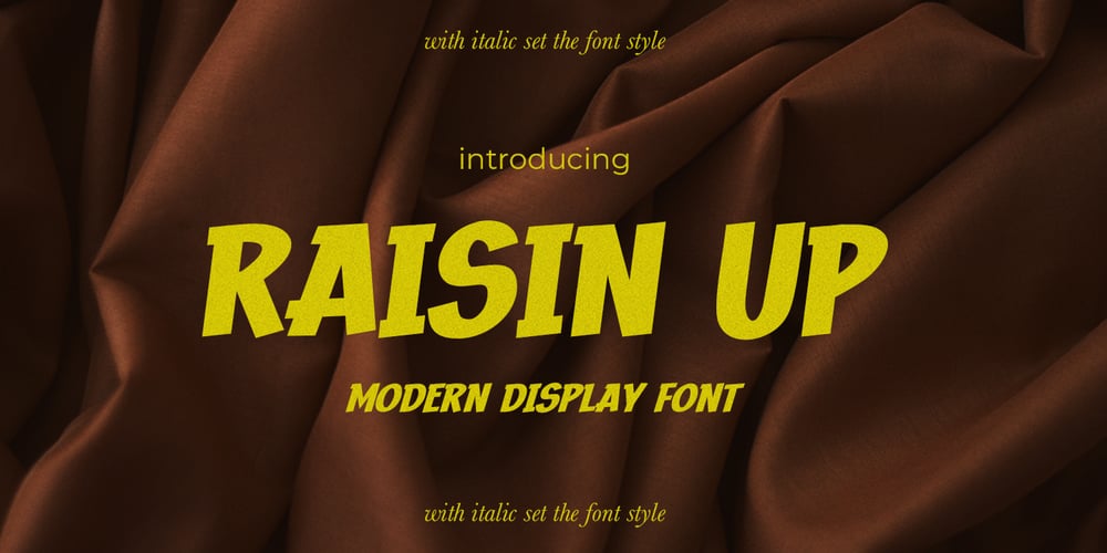 Raisin Up font