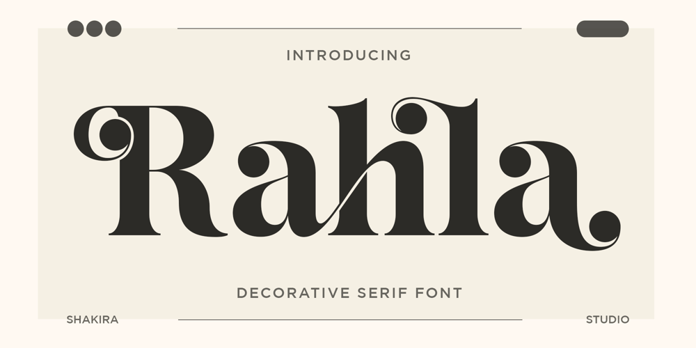 Rahla font