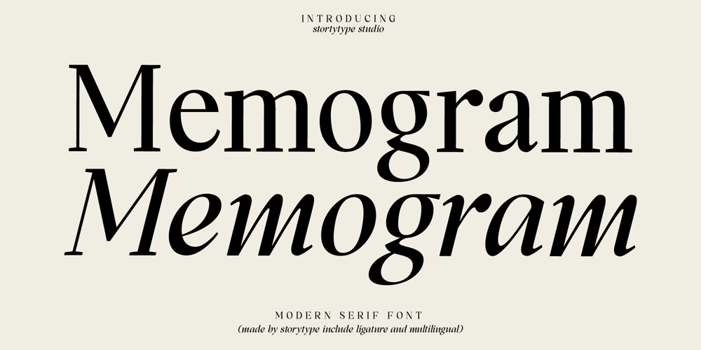 Memogram font