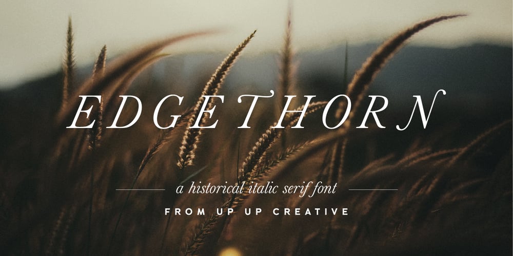Edgethorn font