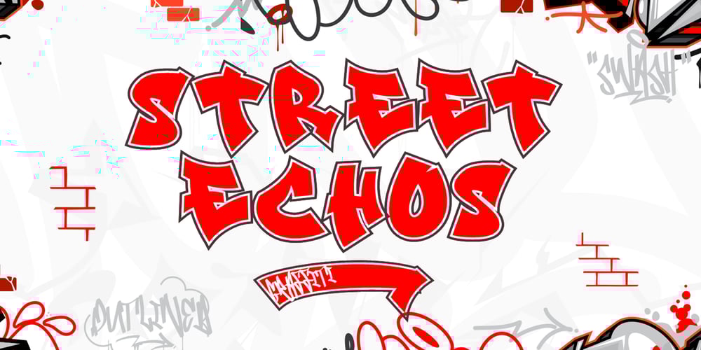 Street Echos Graffiti Outline font