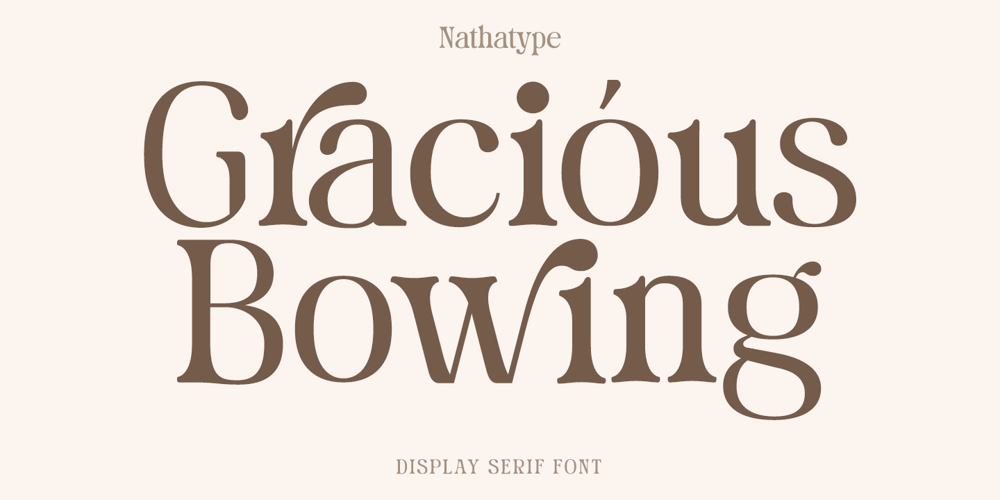 Gracious Bowing font