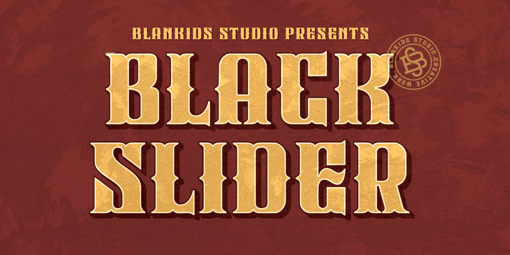 Black Slider font