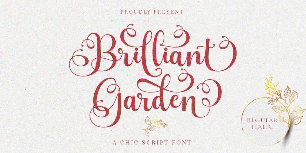 Brilliant Garden font