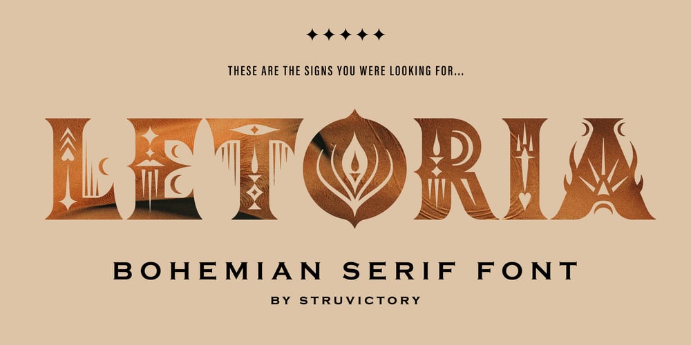 Letoria Bohemian font