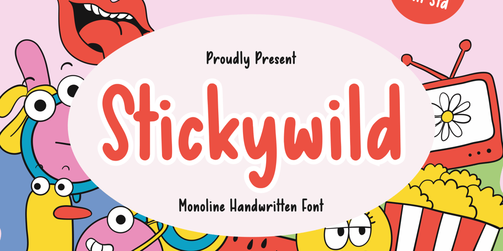 Stickywild font
