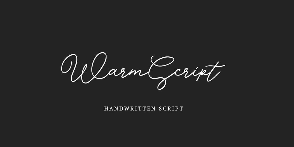 Warm Script font