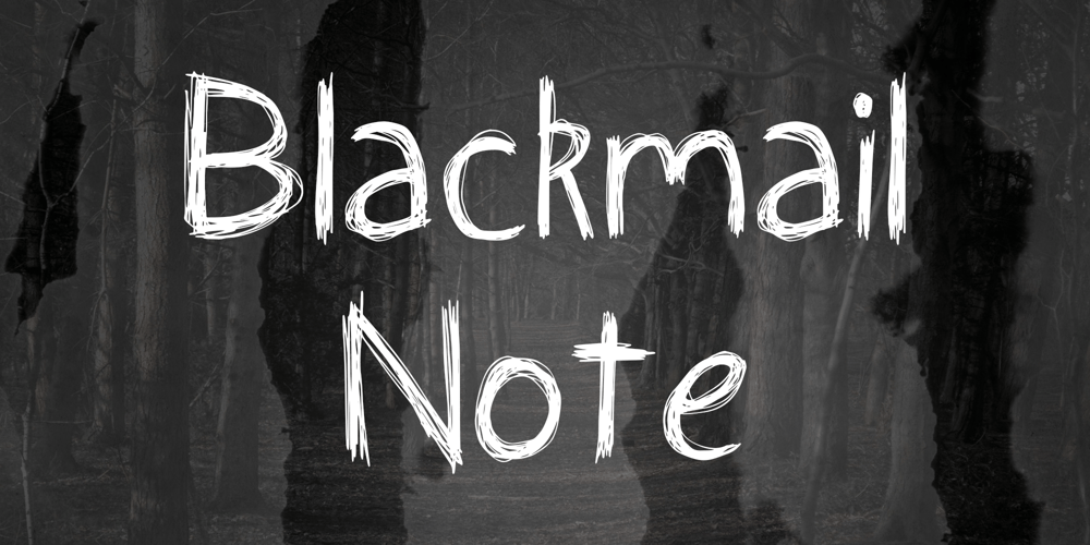 Blackmail Note font