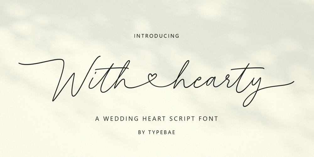 With Hearty font