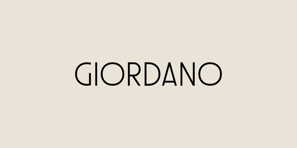 Giordano font