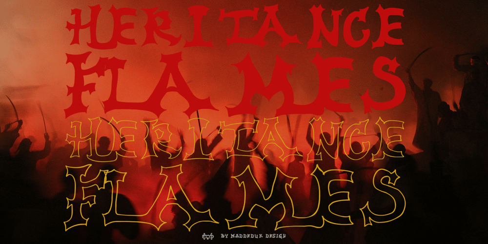 Heritance Flames font