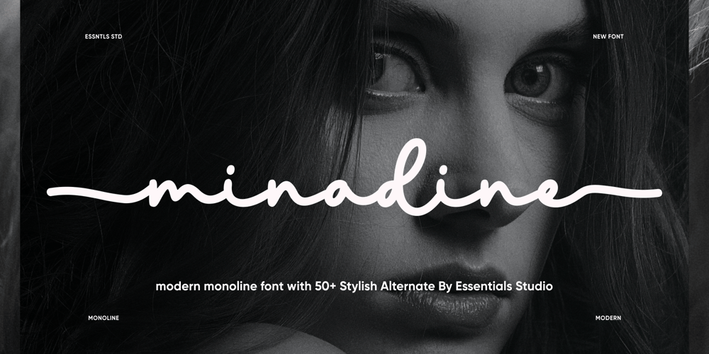 Minadine font