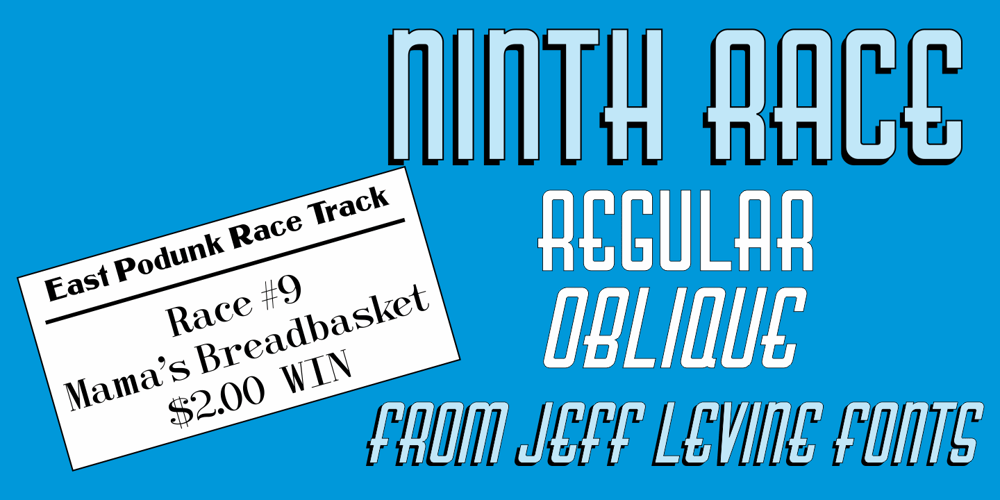 Ninth Race JNL font