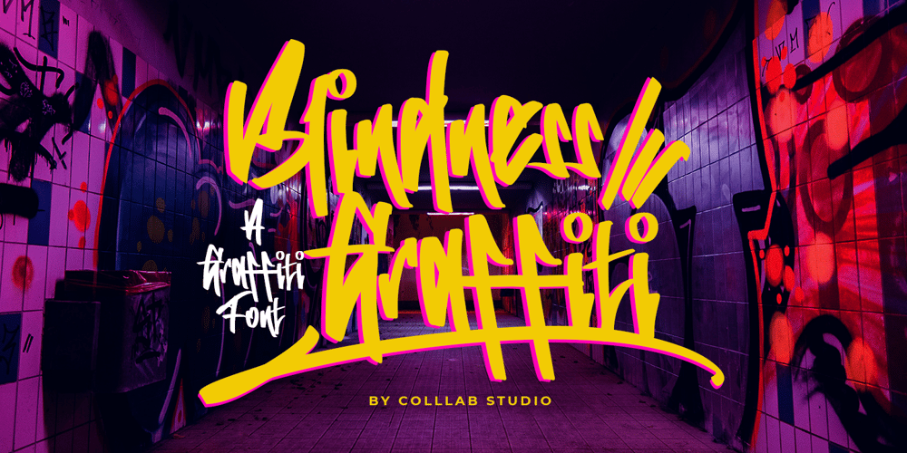Blindness Graffiti font
