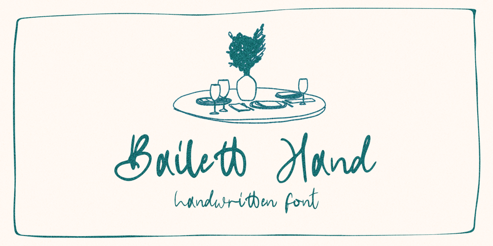 Bailett Hand font