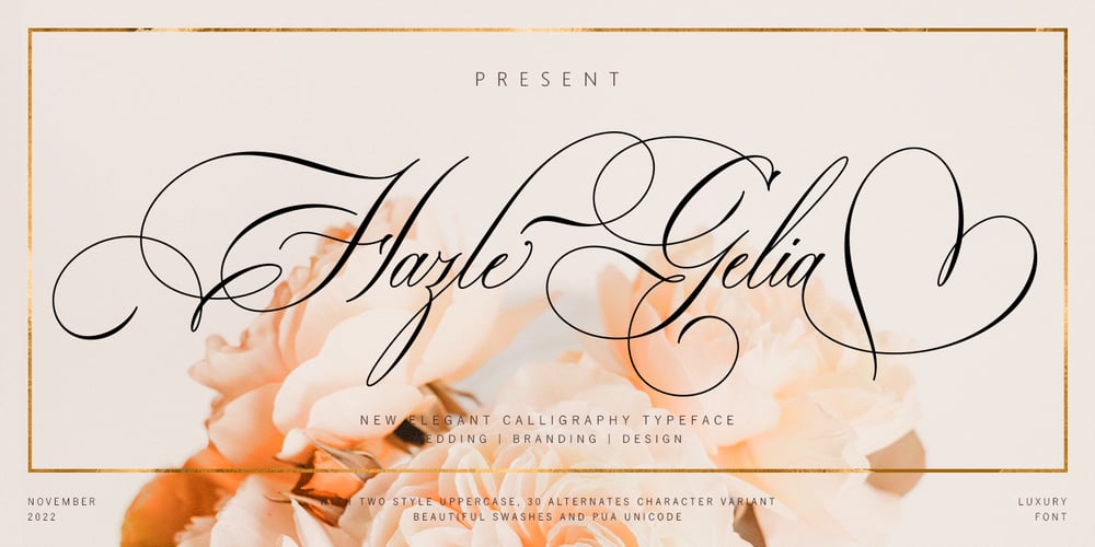 Hazle Gelia font