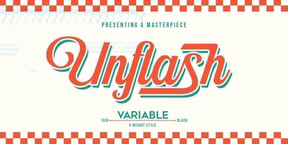 Unflash Variable Script font