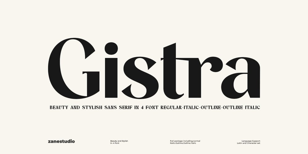 Gistra font