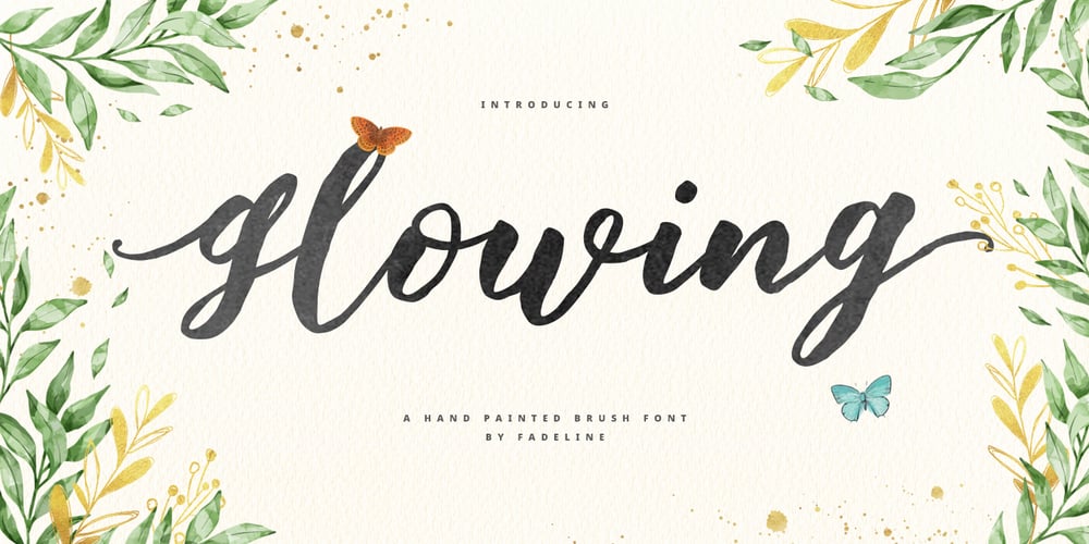 Glowing Brush font