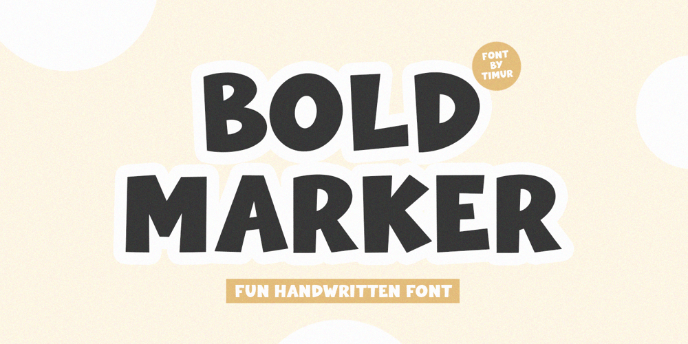 Bold Marker font