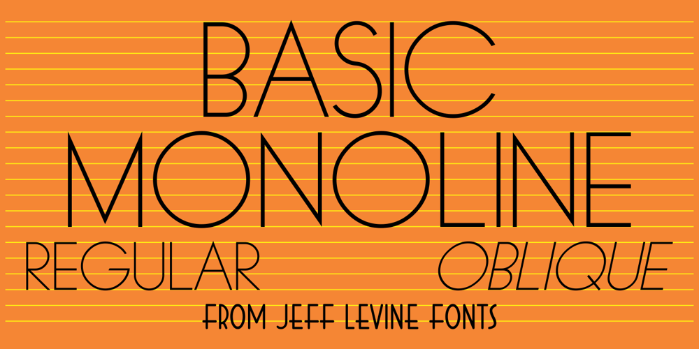 Basic Monoline JNL font