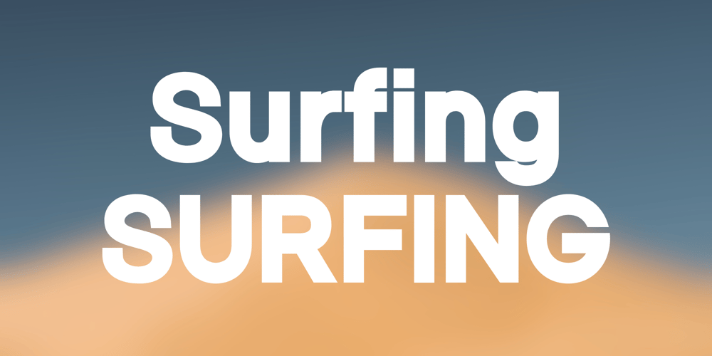 Surfing font