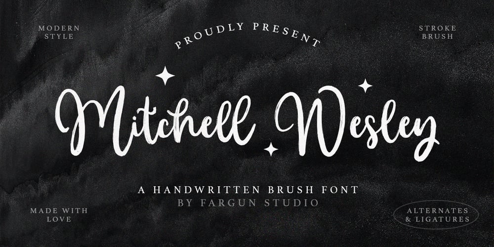 Mitchell Wesley font