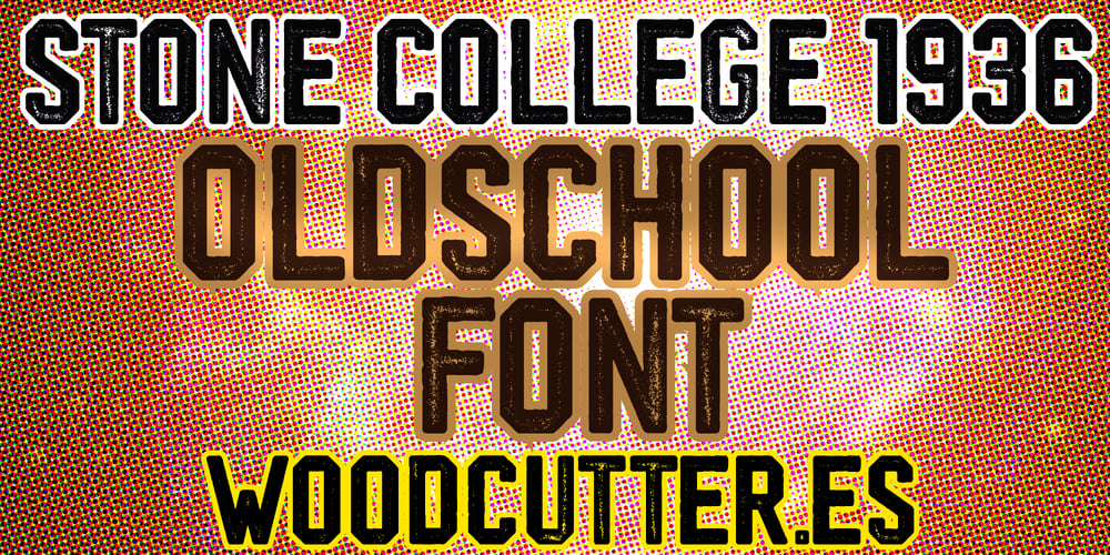 Stone College 1936 font