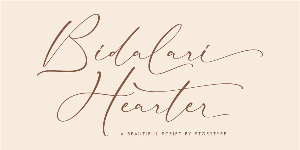Bidalari Hearter font