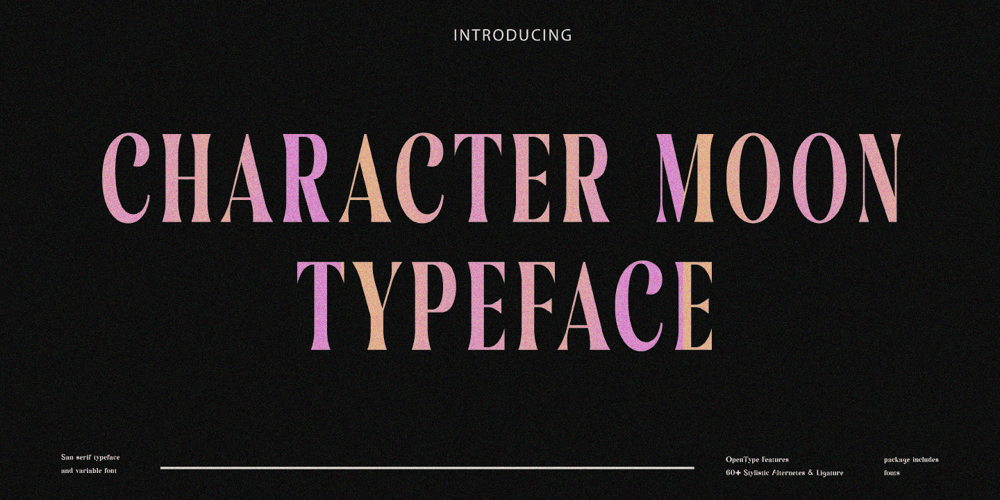 Character Moon font