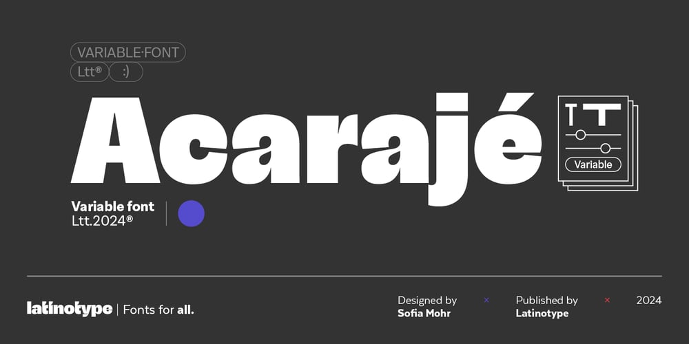 Acaraje Variable font