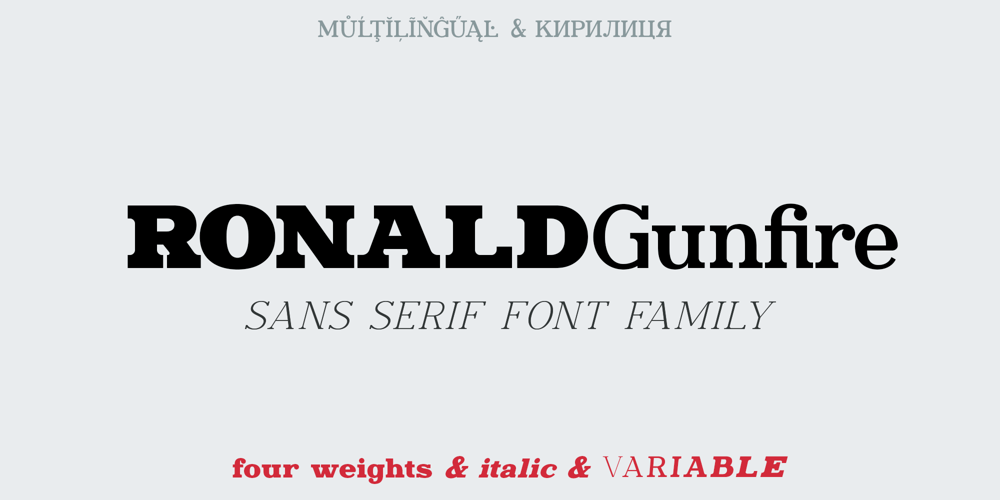 Ronald Gunfire font