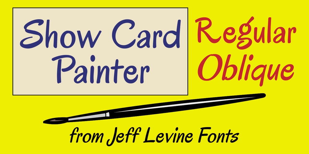 Show Card Painter JNL font