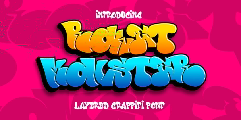 Roket Monster Graffiti font