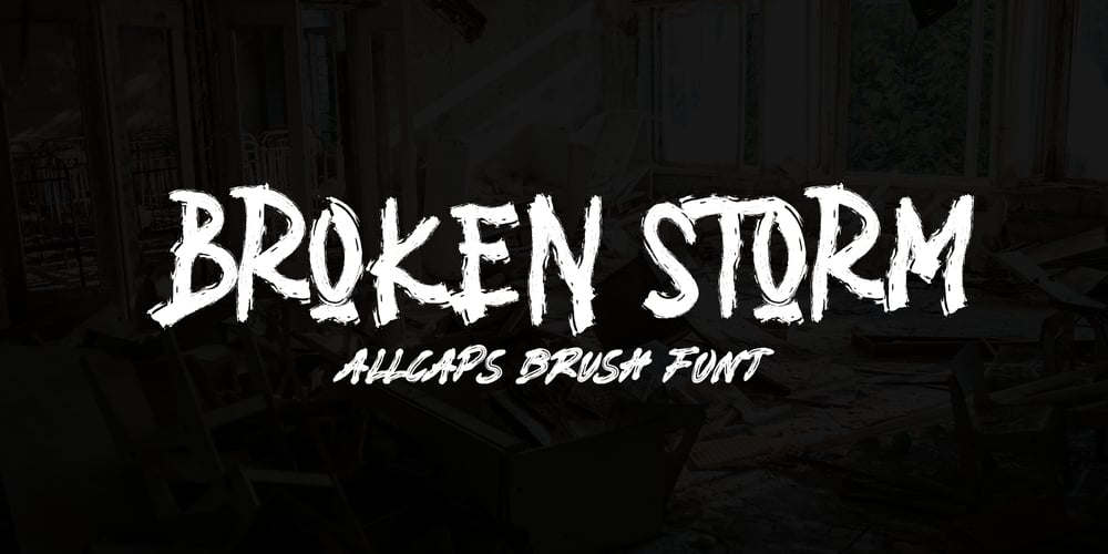 BROKEN STORM font