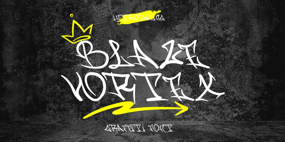 Blaze Vortex Graffiti font