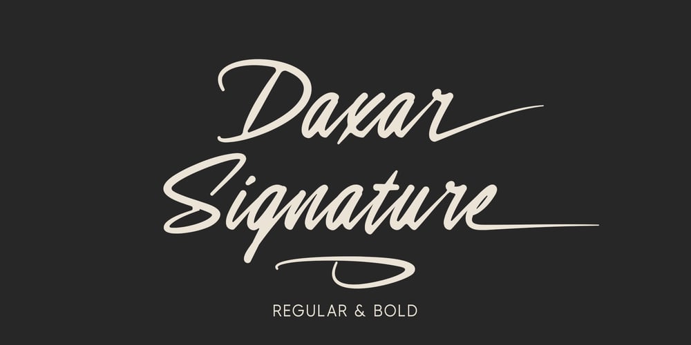 Daxar Signature font