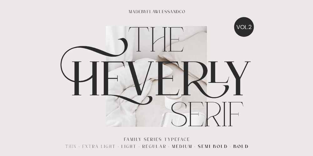 The Heverly Serif font