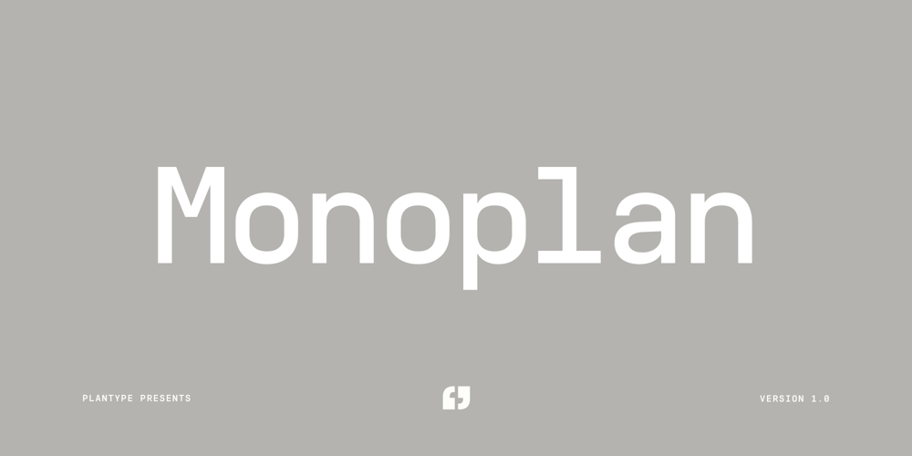 Monoplan font
