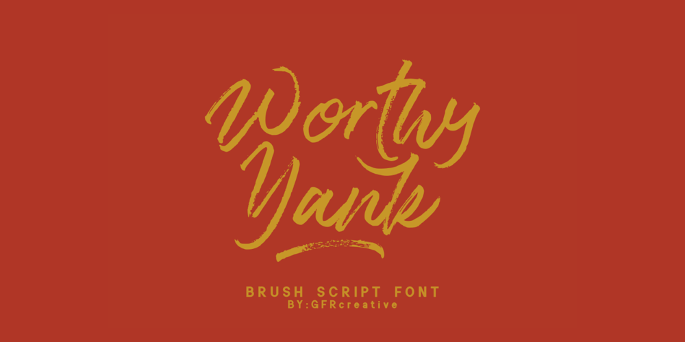 Worthy Yank font