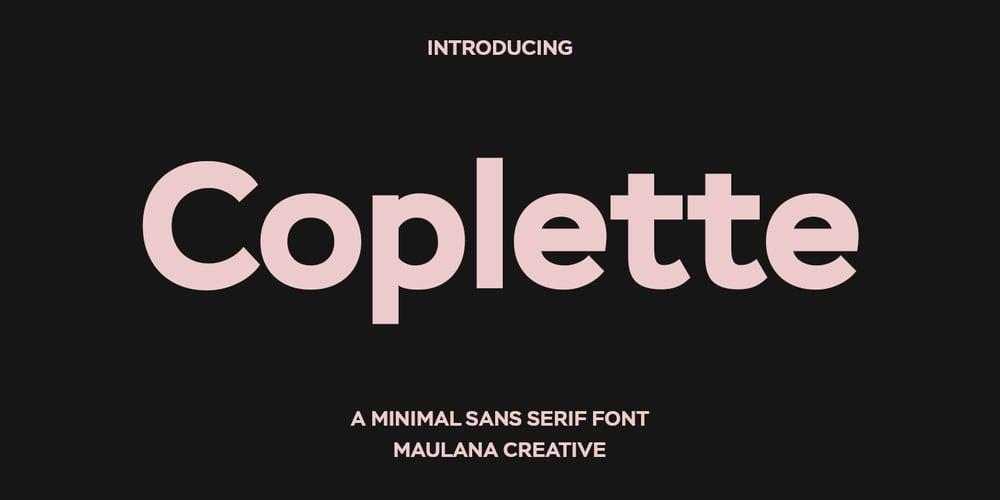 Coplette font
