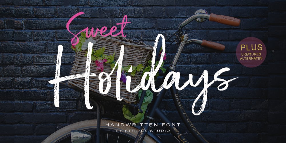 Sweet Holidays Brush font