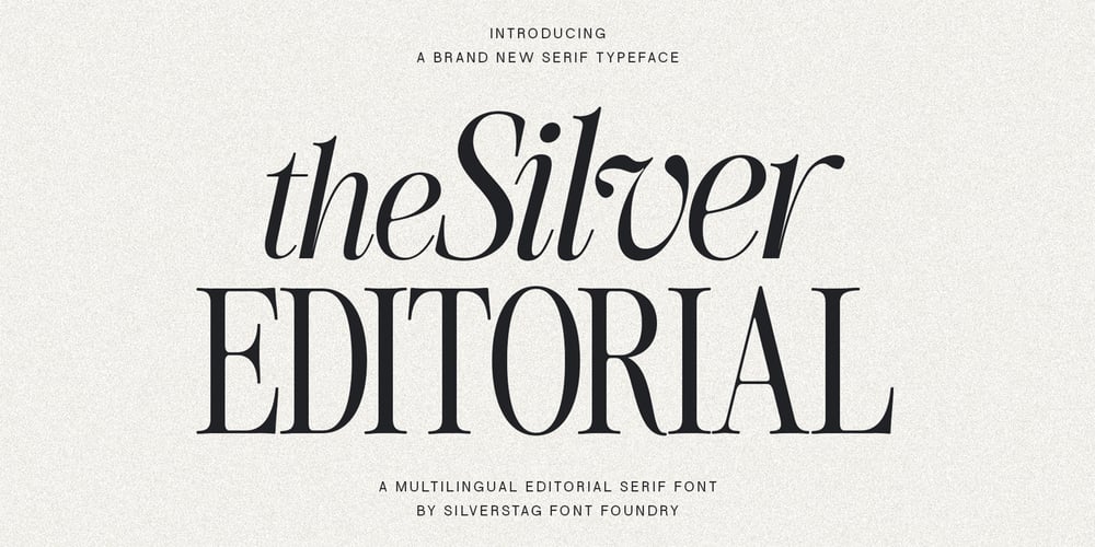 The Silver Editorial font