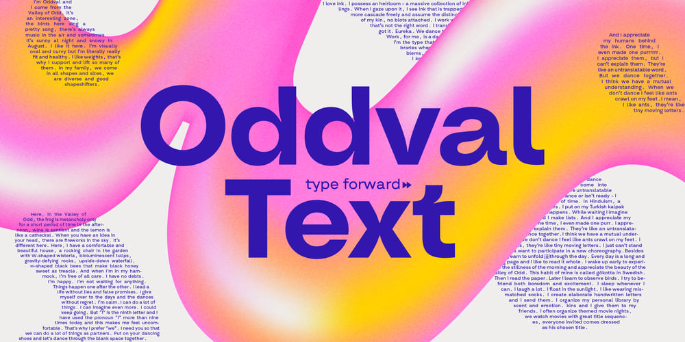 Oddval Text font