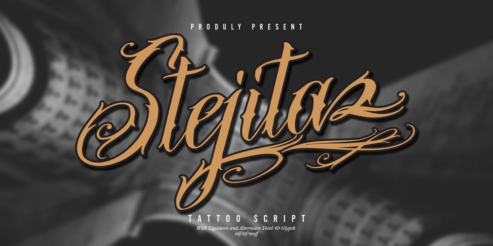 Stejita font