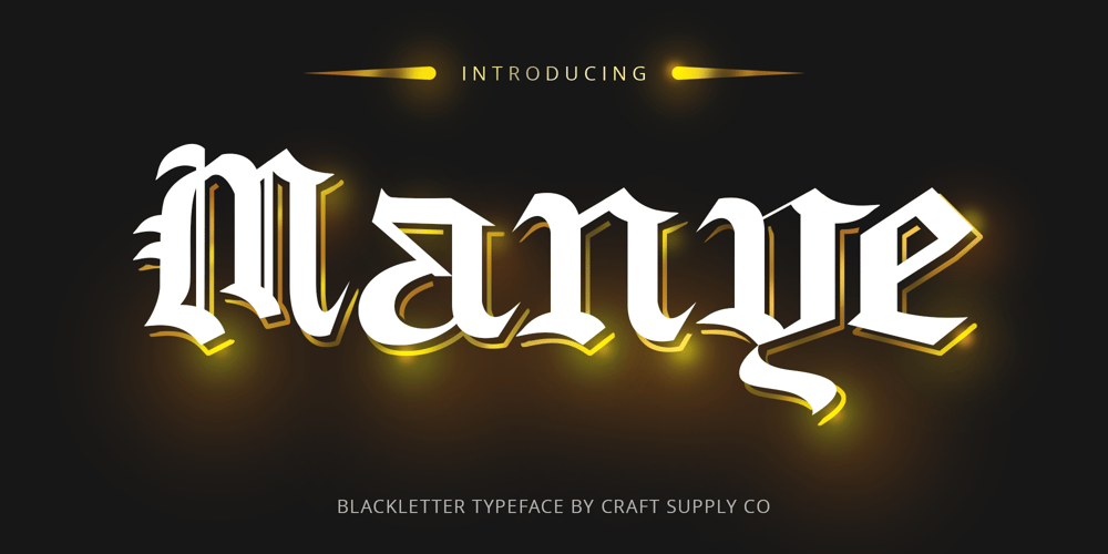 Manye font