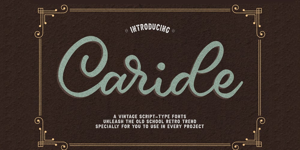 Caride Script font