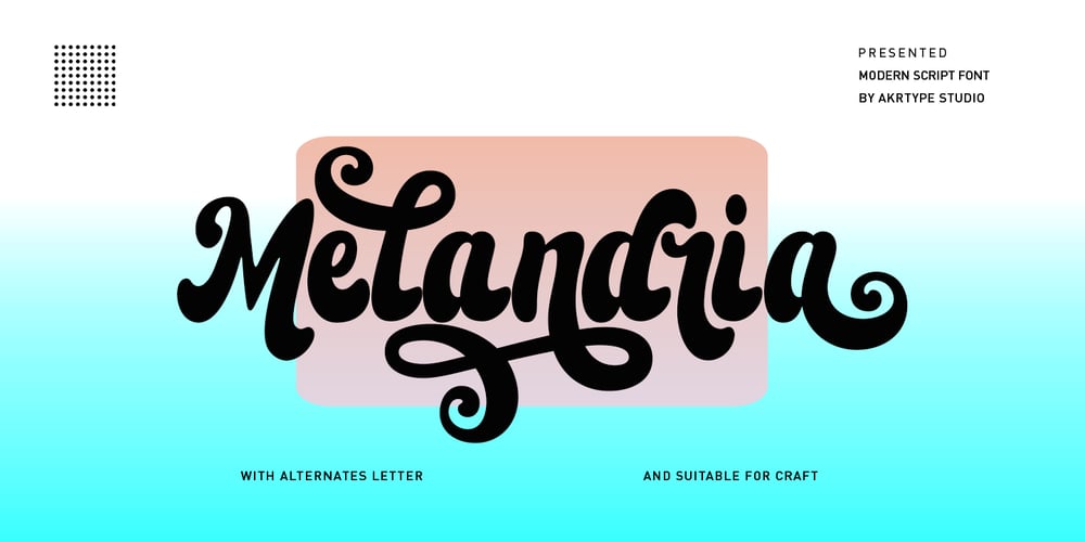 Melandria font