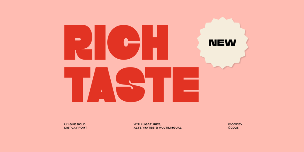 Rich Taste font