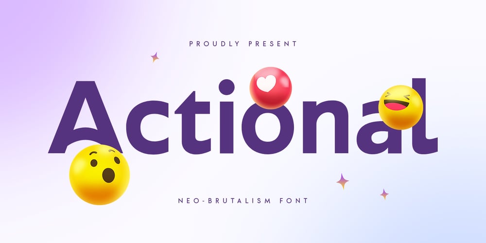 Actional font